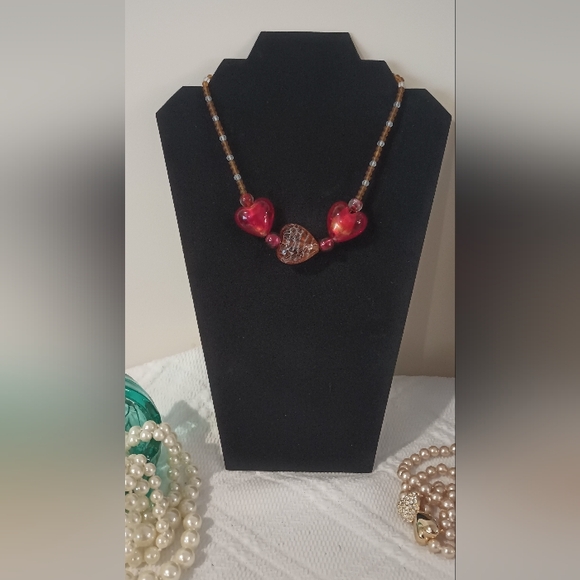 NEW Glass Lampwork Bead Necklace - Picture 2 of 10